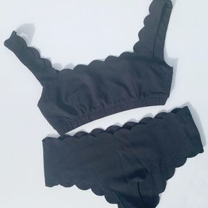 Marysia Palm Springs Bikini Top and Bottom in Black Small